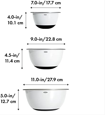 OXO Good Grips Mixing Bowl Set - 3-Piece, Stainless Steel