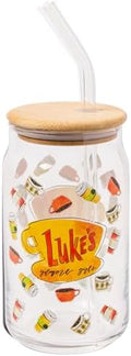 Silver Buffalo Gilmore Girls Luke's Diner, Glass Tumbler, 16oz