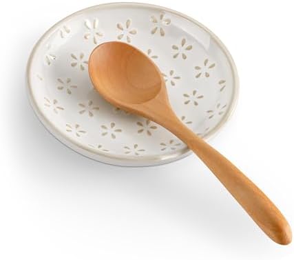 MALACASA Ceramic Spoon Rest for Stove Top, Spoon Holder for Kitchen