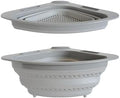 Collapsible Corner Colander, 3.5 Qt, Grey