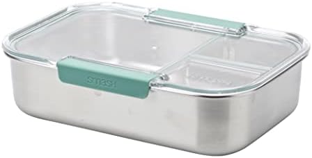 Smash Microwave Safe Stainless Steel 3 Compartment Bento Lunch Box
