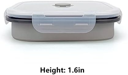 CARTINTS Collapsible Camping Bowl, Silicone Food Container with Lid