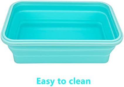 CARTINTS Large Collapsible Camping Food Containers, 1200ml Silicone