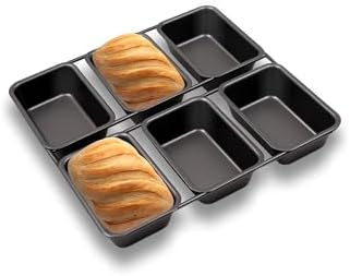 6-Cavity Mini Loaf Pan, Black