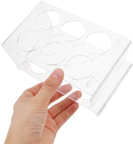 Stackable Acrylic Egg Drawer Organizer 12 Pack for Refrigerator