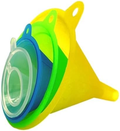 Funnels Variety Set of 5 Mini, Small to Larg Plastic Funnel by TitanOwl