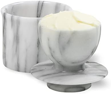 Norpro Marble Butter Keeper,Off-White