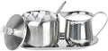 Sugar and Creamer Set, Coffee Serving Set, Stainless Steel Latte Milk