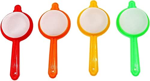 Plastic Tea and Coffee Strainers, Multicolour (Set of 4) Colour May