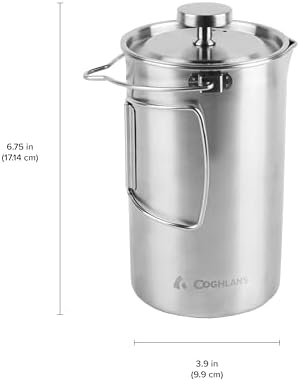 Coghlan's 32 oz Stainless Steel French Press Coffee Maker
