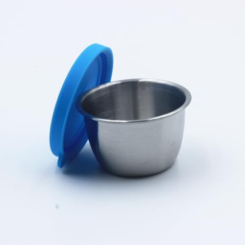 Stainless Steel Sauce Cups, 6-Pack 2.4oz Reusable Condiment Containers