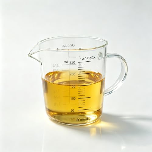 BCnmviku Glass Measuring Cup 250ml 1Cup High Borosilicate