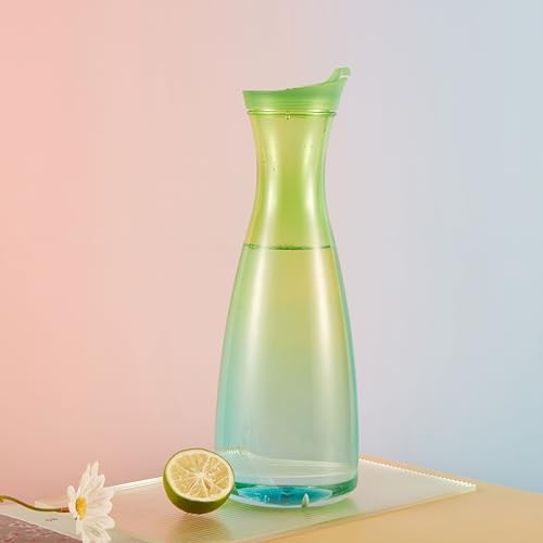 Locco Decor Pitcher with Lid, Set with 4 Cups, Gradient Color Acrylic