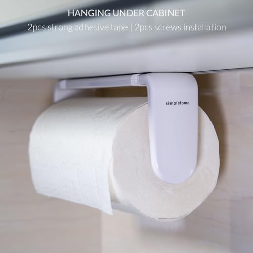 White ONE-Hand 9.4-11inch Paper Towel Holder