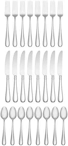 Lenox Studio 1414 24-Piece 18/10 Silverware Set for 8, Flatware