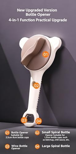 4-in-1 Jar Opener for Seniors with Arthritis, Black