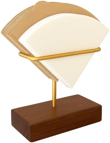 Walnut Wood Coffee Filter Holder, Cone Filter Paper Stand, Coffee