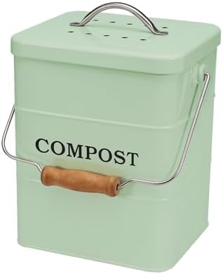 Stainless Steel Compost Bin, 1 Gallon