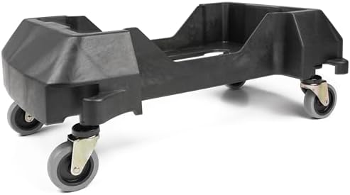 MaxWorks Trash Can Dolly, 16-23 Gallon, Black