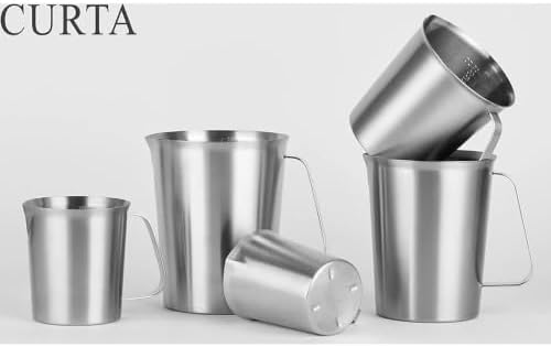 CURTA 18/8 Stainless Steel Measuring Cup with Handle and Pour Spout