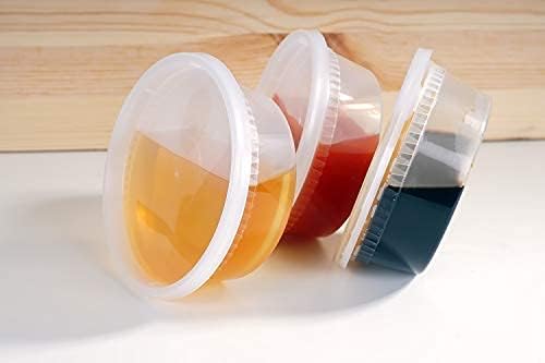 TashiBox 8oz, 40 Sets Plastic Containers with Airtight Lids