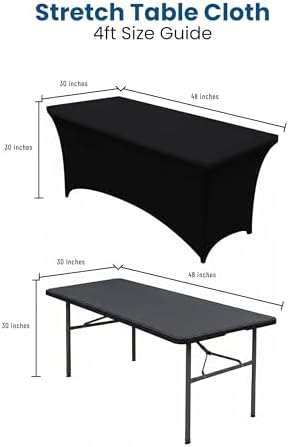 Utopia Kitchen Spandex Table Cloth 2 Pack