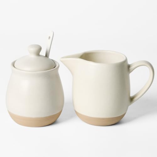 famiware 10oz Sugar Bowl & 13oz Creamer Set, Coffee Serving Set, Matte