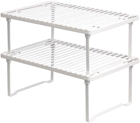 Amazon Basics Metal Cabinet Organizer Shelves, Set of 2