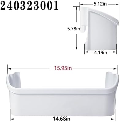 240323001 Refrigerator Door Bin, 15.95in Side Shelf Fit for frigidaire