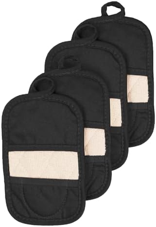 RITZ Premium Pot Holders & Heating Pads (4-Pack), 8.5" x 5.5", Heat