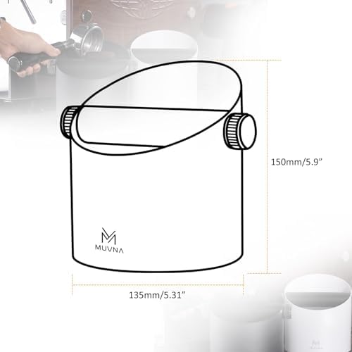 Espresso Knock Box, Coffee Grounds Container, Large 15-Puck Capacity