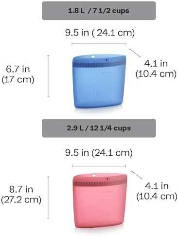 Tupperware Ultimate Silicone 4-Bag Food Storage Set