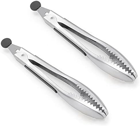 Stainless Steel Kitchen Tongs, 2-Piece Set, 8.8-Inch