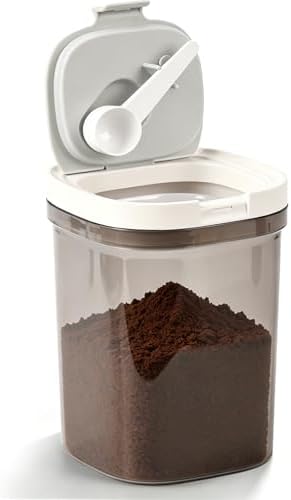 Lupow Airtight Coffee Canister, 1.3L, Dark Brown