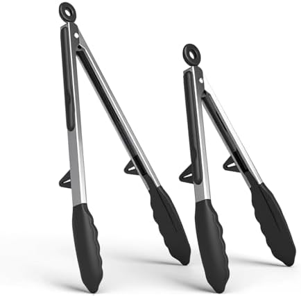 Kitchen Tongs Set, 9" and 12", 2 Pack