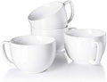 Teocera 16oz Large Coffee Mugs Set of 4 - Thick White Porcelain Cups