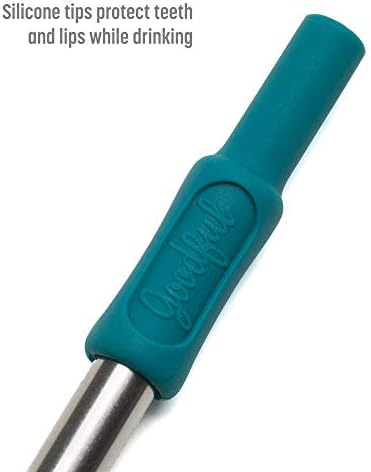 Goodful Stainless Steel Collapsible Telescoping Straws With Silicone