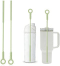 Straw Cleaner Brush-Silicone,2Pcs,Large & Small Head,Avocado Green