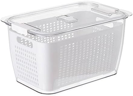 Kichvoe Food Storage Containers with Lids Double Layer Crisper Produce