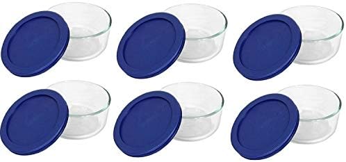 Pyrex 7200 2-Cup Glass Bowls, 6 Pack