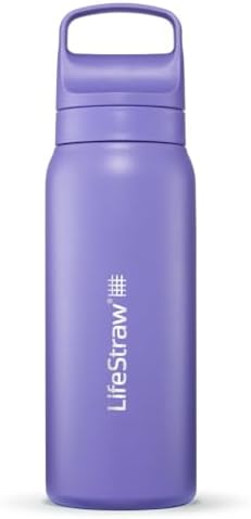 LifeStraw Go Series Insulated Steel Water Filter Bottle, 24 oz