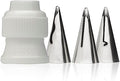 Ateco - 4 Piece Ruffle Decorating Tube Set, Includes Stainless Steel