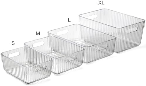 BINO | Plastic Storage Bins, Small | THE GATSBY COLLECTION | Clear