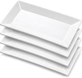 Porcelain Rectangular Dinner Platters, 9.75 Inch Rectangle Serving