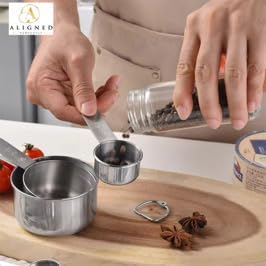 Premium No Rust 10-Piece Stainless Steel Measuring Cups & Spoons Set, Cups and - Image 5