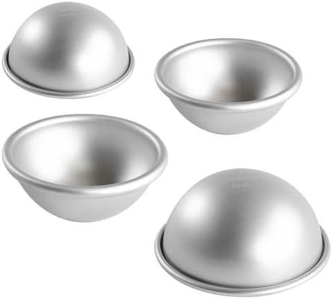 Fat Daddio's PHA-4PK Anodized Aluminum Hemisphere Pan, 4 x 2 Inch, Set