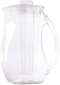 Glass Pitcher with Lid Fruit Water Pitcher with Infuser 2.5L
