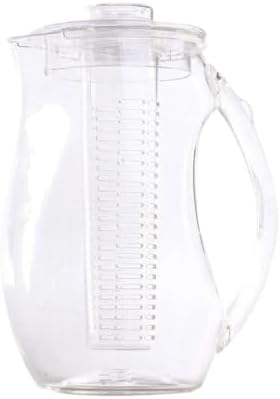 Glass Pitcher with Lid Fruit Water Pitcher with Infuser 2.5L