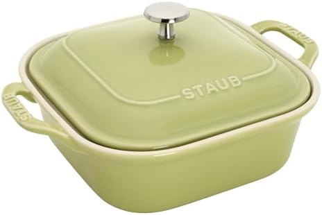 Staub Ceramic 4-Piece Baking Pan Set, Light Green