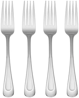 Oneida Satin Sand Dune Dinner Forks Silverware Set for 4, Flatware